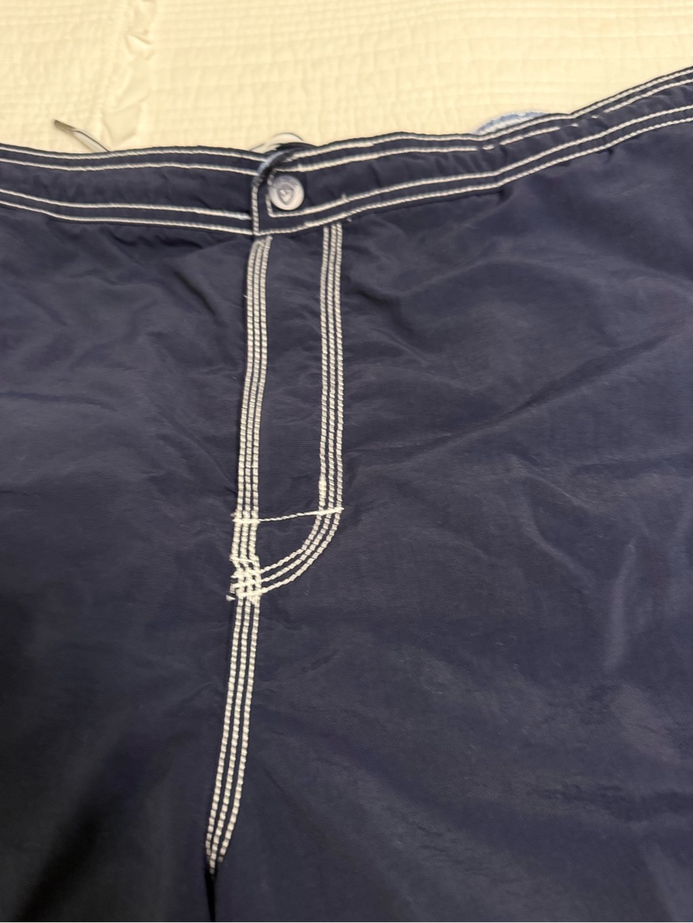 Cremieux Navy Swim Trunks XL Mesh Lined Preppy Coastal Beach Shorts - Picture 4 of 9